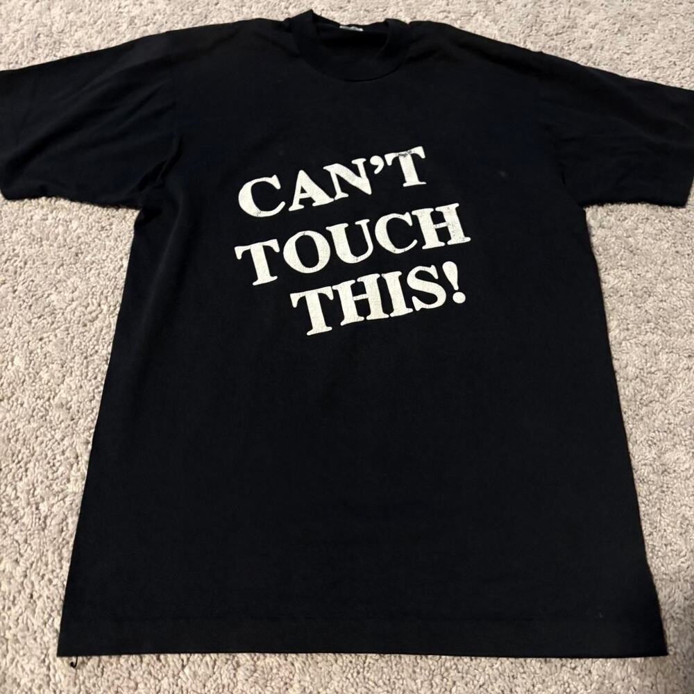 Vintage 90s MC Hammer "Can't Touch This!" Single Stitch T-Shirt – Black